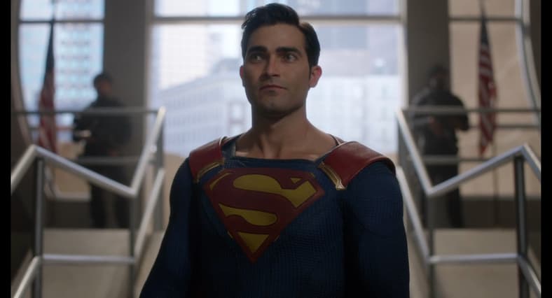 Superman (Tyler Hoechlin) arrives at the D.E.O. in Supergirl Season 2 Episode 1 "The Adventures of Supergirl" (2016), Warner Bros. Television