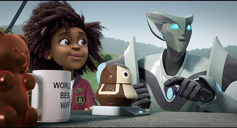 Nightshade (Z Infante) comes out as non-binary in Transformers: Earthspark Episodes 9-10 (2022)