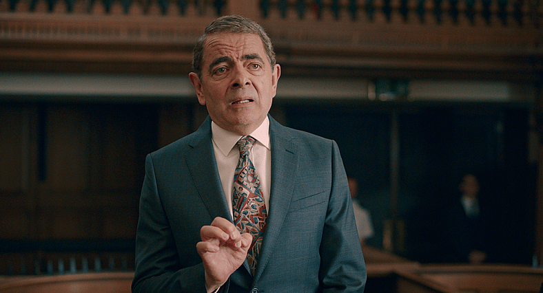 Trevor Bingley attempts to explain his actions in court in Man vs. Bee Season 1 Episode 1 (2022)