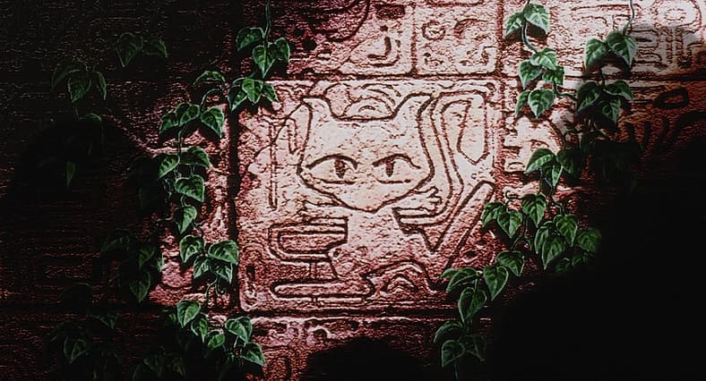 An ancient mural of Mew in Pokémon: The First Movie (1999), Warner Bros. Entertainment