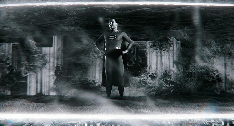 George Reeves' Superman (CGI) is erased from existence in The Flash (2023), Warner Bros. Discovery
