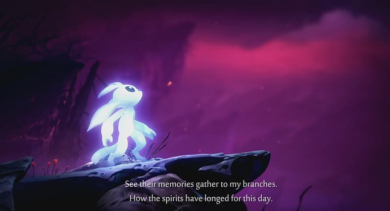 Ori prepares to embrace his destiny in Ori and the Will of the Wisps (2020), Moon Studios