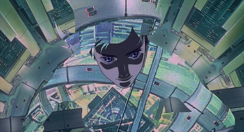 Major Kusanagi activates active camo in Ghost in the Shell (1995), Production I.G