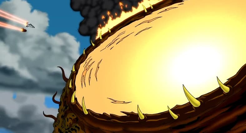 The Centre is not a good place to land in Justice League: The New Frontier (2008), Warner Bros. Animation