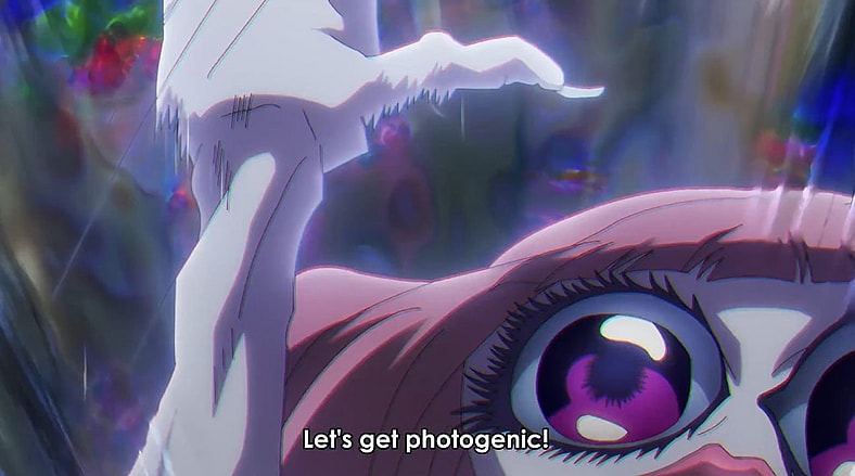 Kirika-chan (Satomi Arai) launches assault on Soji Enishiro (Nobuhiko Okamoto) in Dead Account Season 1 Episode 4 "The Worst Trio Possible" (2026), SynergySP