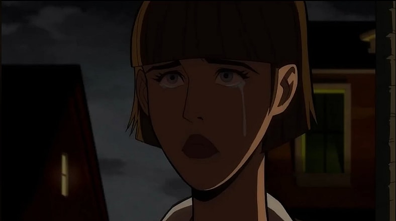 Gilda Gold (Julie Nathanson) needs Harvey (Josh Duhamel) to stay in Batman: The Long Halloween - Part One (2021), Warner Bros. Animation