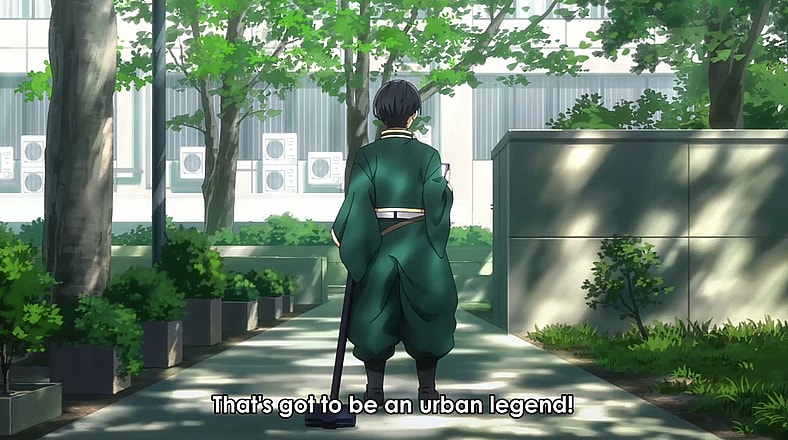 A passerby's response to the Miden Academy Urban Legend in Dead Account Season 1 Episode 1 "He's a Flamebaiter" (2026), SynergySP