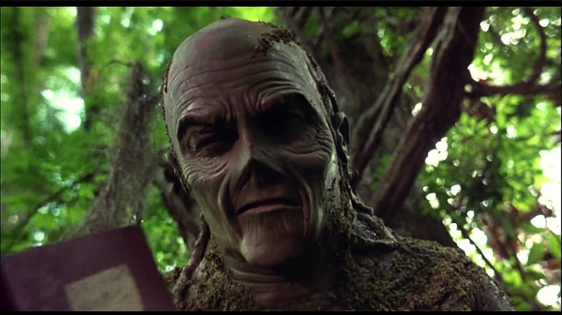 Swamp Thing (Dick Durock) finds journaling therapeutic in Swamp Thing (1982), Embassy Pictures