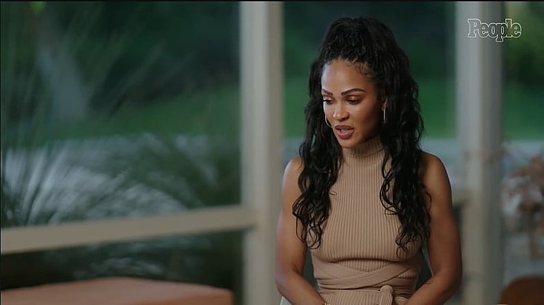 Meagan Good describes meeting Jonathan Majors during an interview in July 2024, People via YouTube