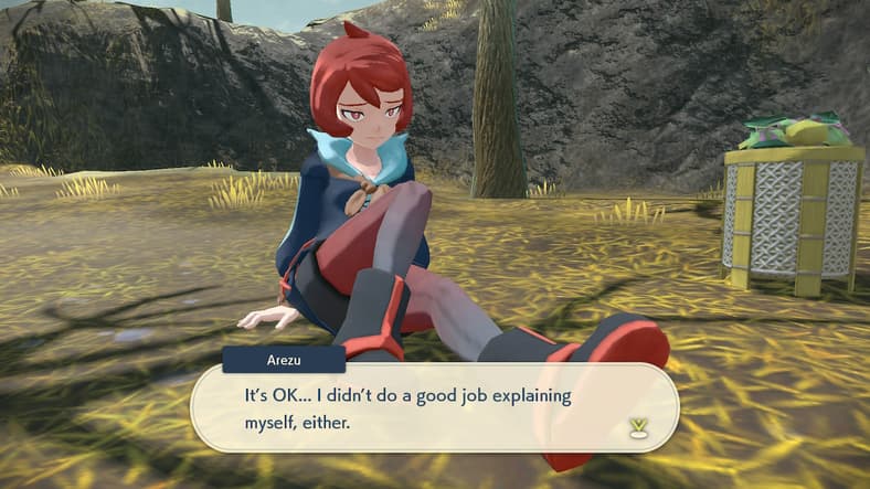 Arezu admits to not explaining herself after hurting her leg in Pokemon Legends: Arceus (2022)