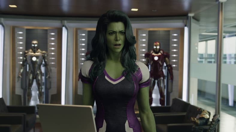 She-Hulk (Tatiana Maslany) breaks the fourth wall and visits Marvel Studios in She-Hulk: Attorney