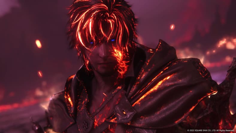Clive Rosfield (Yuma Uchida) channels the Eikon Ifrit in Final Fantasy XVI (2023), Square Enix