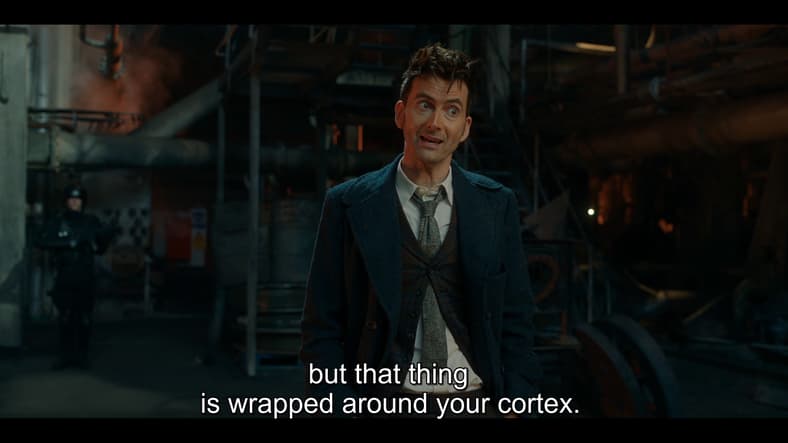 The Doctor (David Tennant) expresses concern over Rose (Yasmin Finney) and Donna's (Catherine Tate)
