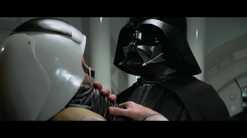 Darth Vader demands answers regarding Leia Organa's whereabouts in Star Wars: Episode IV - A New