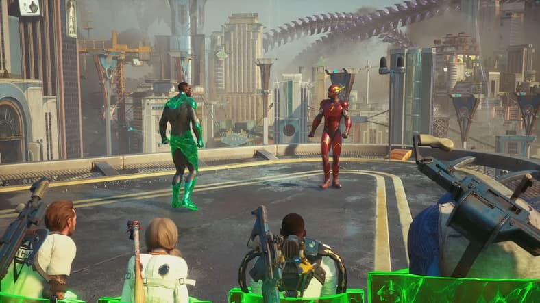 Green Lantern and The Flash taunt the team in Suicide Squad: Kill the Justice League (2024)