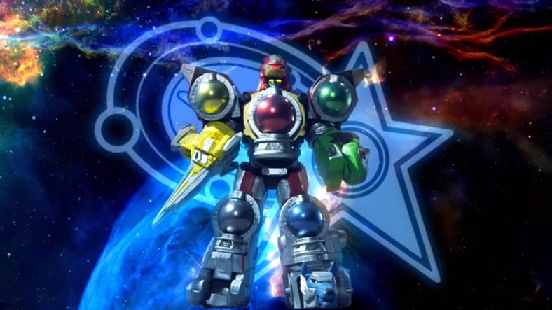Cosmic Fury Megazord roars in Power Rangers Cosmic Fury Season 1 Episode 1 (2023), Netflix