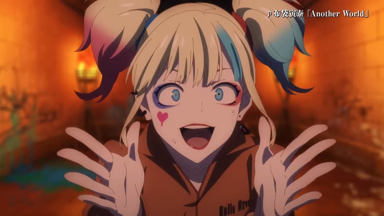 Harley Quinn (Anna Nagase) excited by her surroundings in Suicide Squad ISEKAI (2023), Warner Bros
