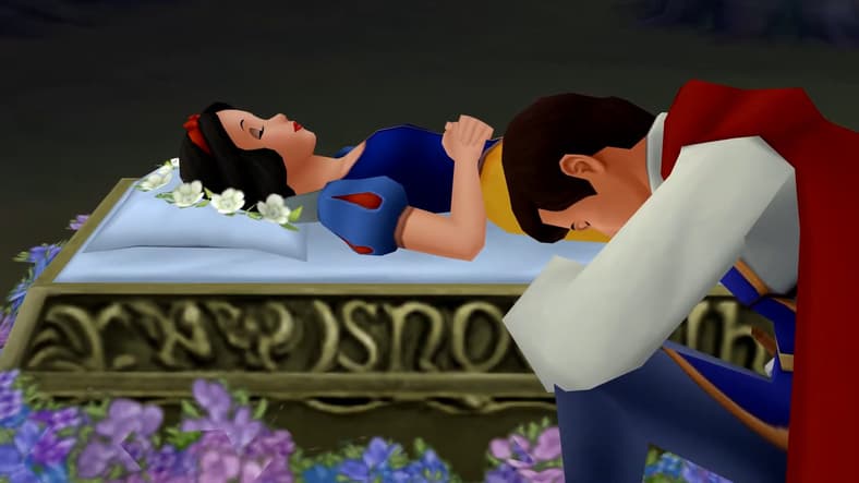 The Prince rushes to Snow White's side in Kingdom Hearts Birth by Sleep (2009), Square Enix