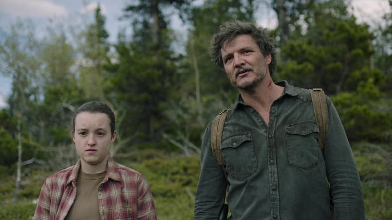 Joel (Pedro Pascal) and Ellie (Bella Ramsey) prepare to continue seeking safer pastures in The Last