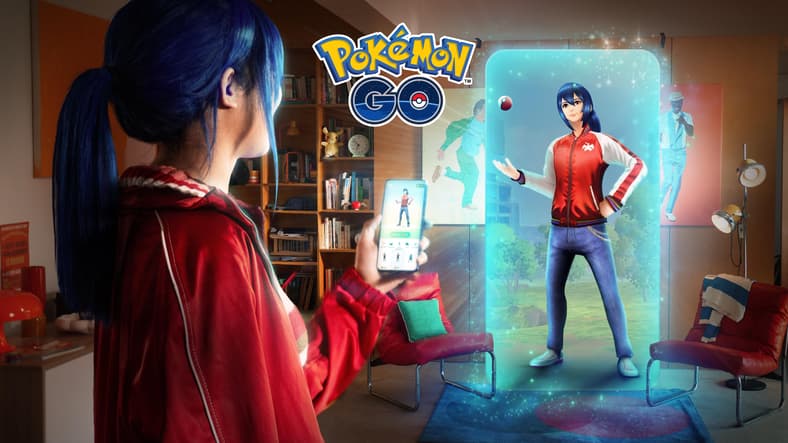 A trainer looks upon their avatar in Pokémon GO (2016), Niantic