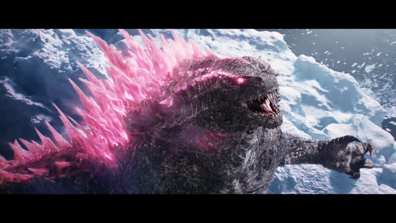 Godzilla emerges from the ice with a new look in Godzilla x Kong: The New Empire (2024), Legendary Pictures