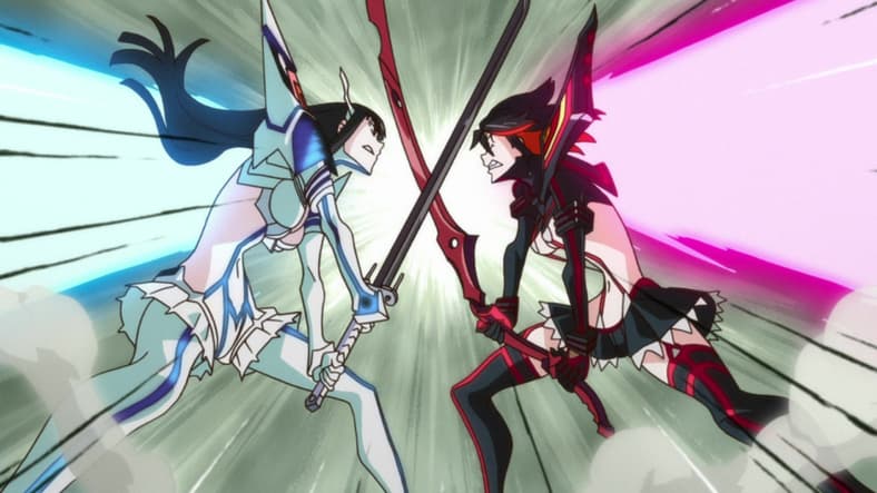 Satsuki clashes with Ryuko in Kill la Kill Episode 3 "Junketsu" (2013), Studio Trigger