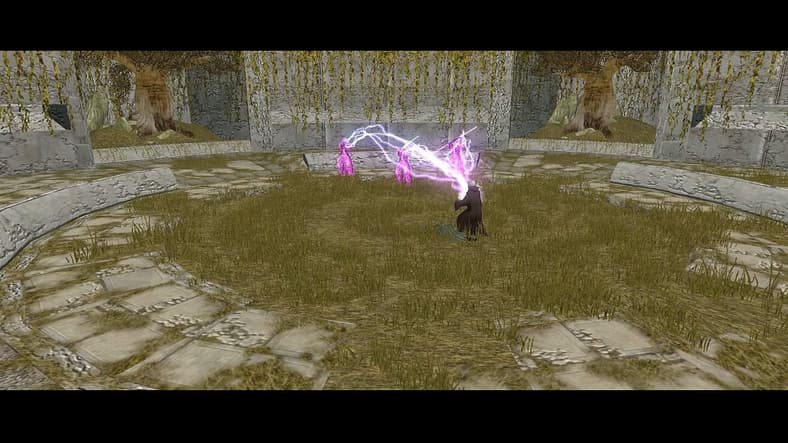 Kreia (Sara Kestelman) passes judgement on her former Jedi Council colleagues in Star Wars: Knights