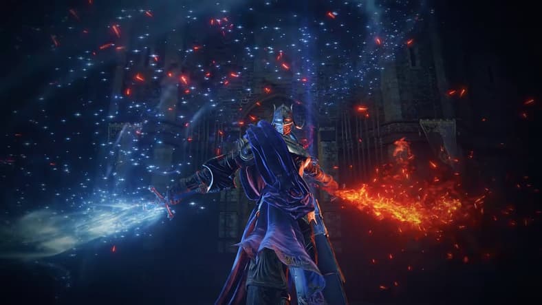 Rellana (TBA) unsheathes his blades in Elden Ring: Shadows of the Erdtree (2024), FromSoft