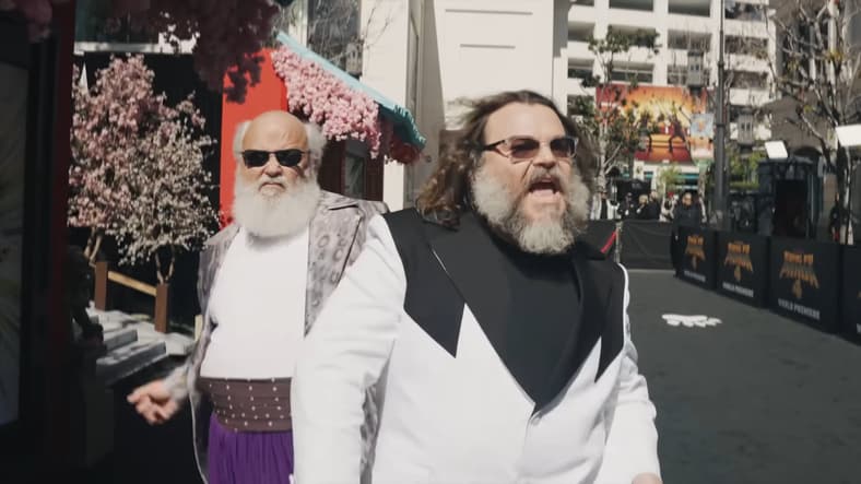 Tenacious D strut their stuff on the red carpet to Kung Fu Panda 4 (2024), Dreamworks
