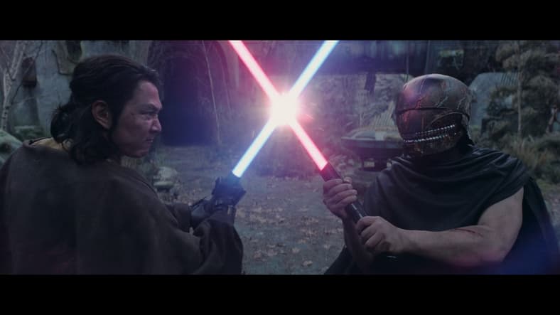 Master Sol and Qimir cross blades in The Acolyte Season 1 Episode 8 (2024), Disney