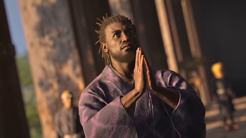 Yasuke (TBA) gives thanks in Assassin's Creed Shadows (2024), Ubisoft