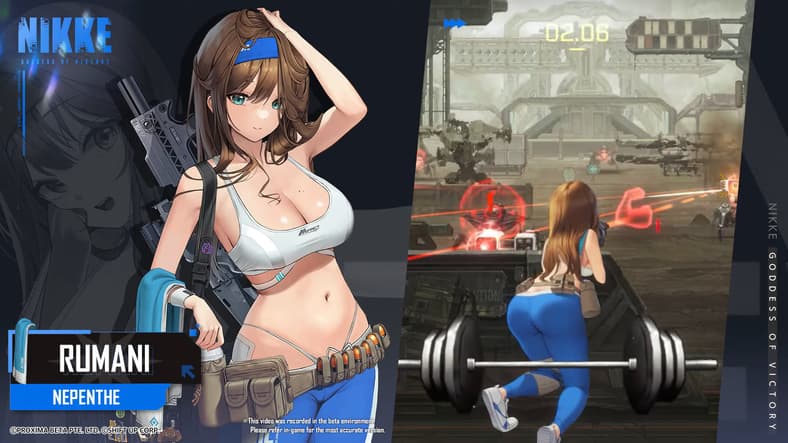 Rumani (Son Seon-yeong) prepares for her next sortie in Goddess of Victory: Nikke (2022), Shift Up