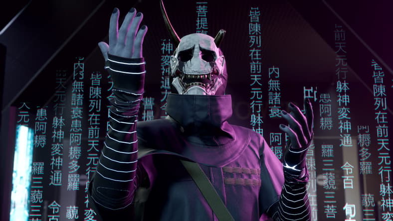 Hannya (Shunsuke Sakuya) menaces players in Ghostwire: Tokyo (2022), Bethesda Softworks