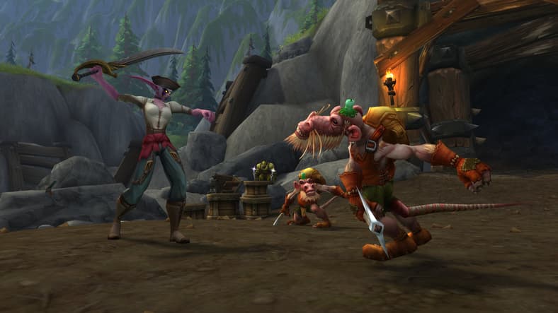 Player demonstrates pirate fighting to kobolds in World of Warcraft: The War Within (2024)