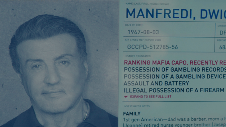 ATF reviews Dwight "The General" Manfredi (Sylvester Stallone) in Tulsa King Season 1 Episode 1 "Go