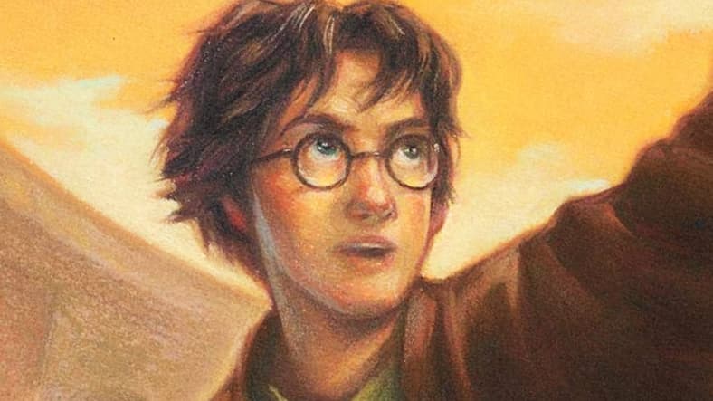 Harry Potter prepares to end the threat of Voldemort once and for all on Mary GrandPré's cover to Harry Potter and the Deathly Hallows (2007), Scholastic