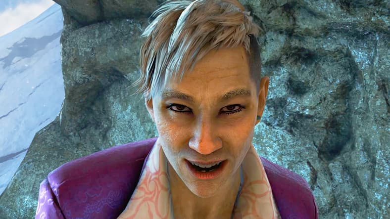 Pagan Min (Troy Baker) knows Ajay (James A Woods) has been in contact with the CIA in Far Cry 4 (2014), Ubisoft