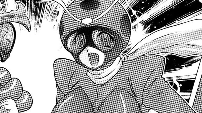 Tackle is ready for a fight in Denpa Ningen Tackle-chan Special 2-han (2009