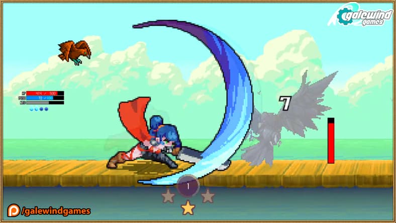 Lucia shows off her swordsmanship skills in Heavy Hearts (2025), Galewind Games