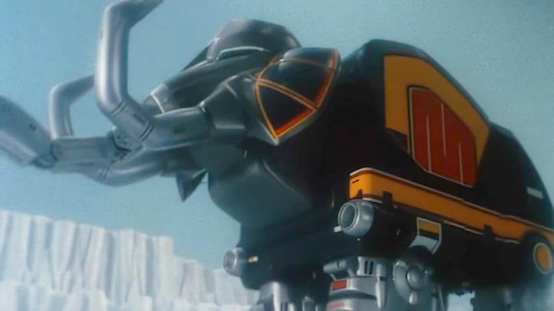 The Mastodon Dinozord roars to life in Mighty Morphin' Power Rangers Season 1 Episode 1 "Day of the Dumpster" (1993), Saban