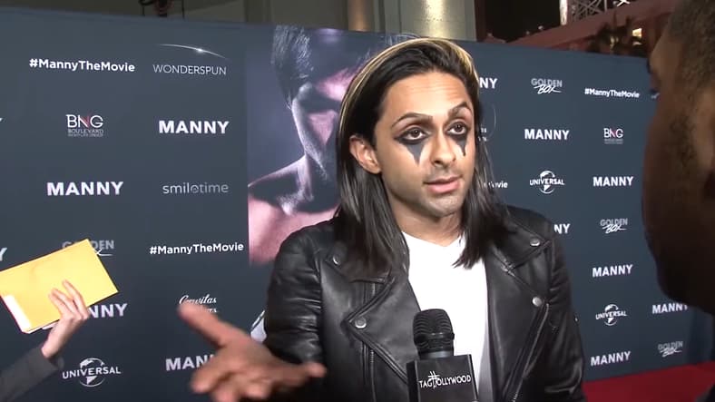 Adi Shankar in make-up in Adi Shankar : Film Premiere of MANNY www.TagHollywood.com, YouTube