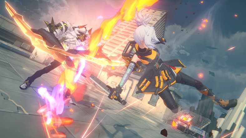 Soldier 11 (Fujī Yukiyo) goes toe-to-toe with a Frenzied Maniac in Zenless Zone Zero (2024), HoYoverse