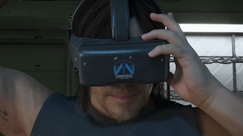 Sam (Norman Reedus) plugs into the Drawbridge metaverse in Death Stranding 2: On the Beach (2025), Kojima Productions