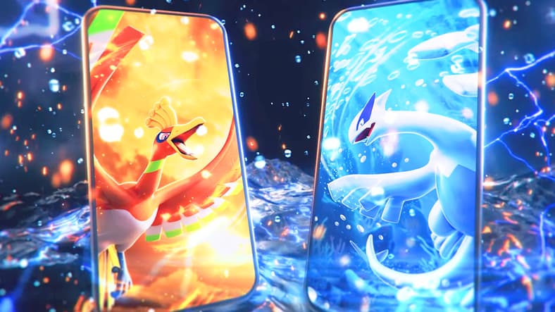 Ho-Oh and Lugia clash over Johto in Pokémon Trading Card Game Pocket - Wisdom of Sea and Sky (2025), Nintendo