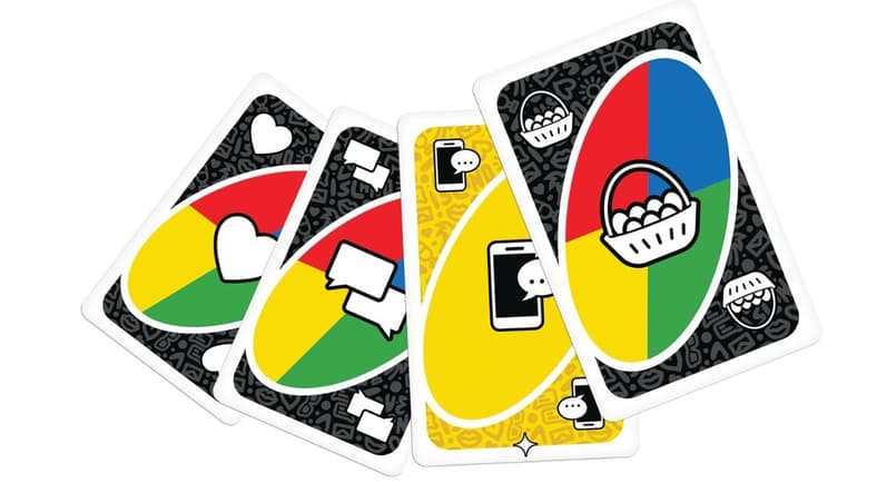 Examples of UNO's Love Island Add-On Pack, Credit Mattel PR