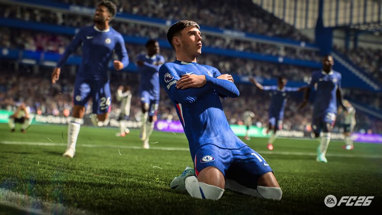 Cole Palmer in his iconic "cold" goal celebration in EA SPORTS FC 26 (2025), Electronic Arts