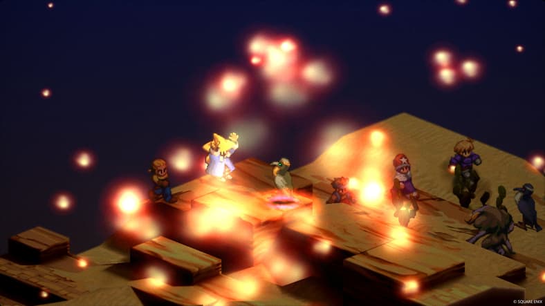 A Black Mage unleashes a fiery spell in Final Fantasy Tactics: The Ivalice Chronicles (2025), Square Enix