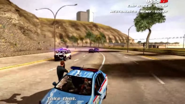 Shooting at a police car in Fast and Furious Showdown, 2013, Activision