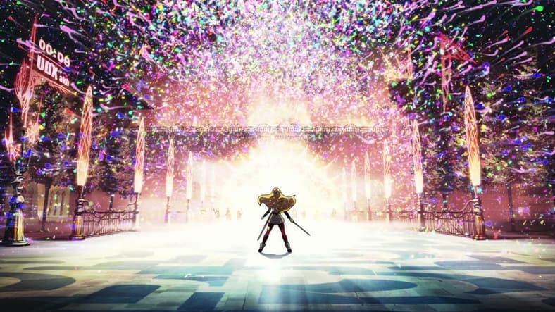 Asuna (Tomatsu Haruka) puts a dazzling end to Kagachi the Samurai Lord in Sword Art Online The Movie -Ordinal Scale- (2017), A-1 Pictures