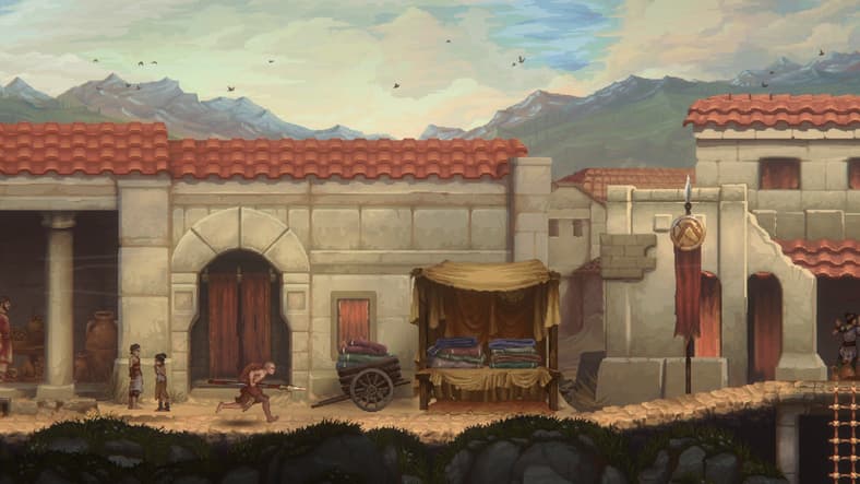 Kratos (Antony Del Rio) runs through the streets of Sparta in God of War Sons of Sparta (2026), Sony Interactive Entertainment